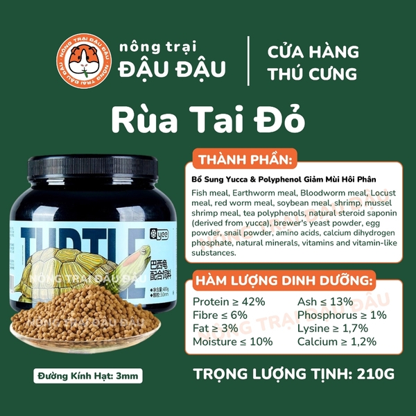 Thức Ăn Rùa Nước Cám Cho Rùa Yee Giàu Protein