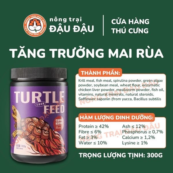 Thức Ăn Cho Rùa Yee Giàu Protein Phát Triển Vượt Trội