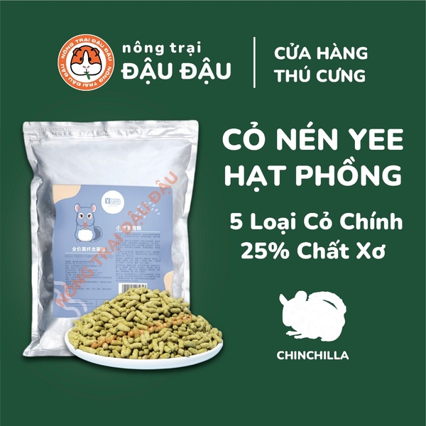 Cỏ Nén Hạt Phồng Yee Cho Chinchilla Giàu Chất Xơ 1kg