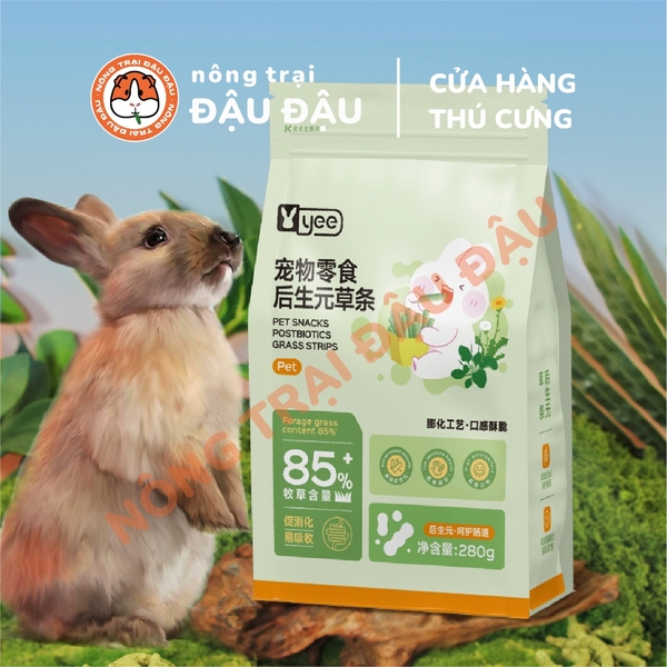 Bánh Cỏ Sợi Yee Cho Thỏ, Bọ Ú, Chinchilla 85% Thành Phần Từ Cỏ 280g
