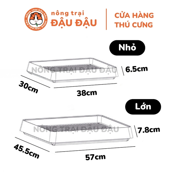 Khay Vệ Sinh Cho Bọ Ú, Chuột Lang, Thỏ Tiện Lợi Kích Thước Lớn