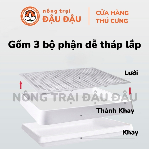 Khay Vệ Sinh Cho Bọ Ú, Chuột Lang, Thỏ Tiện Lợi Kích Thước Lớn
