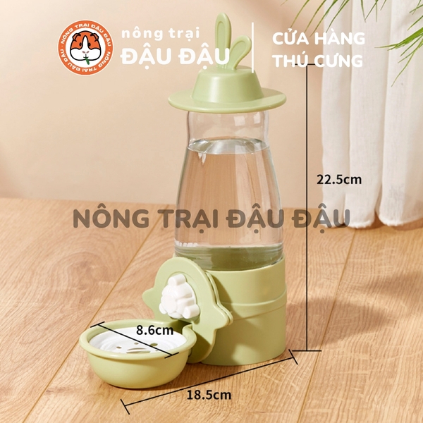 Bình Nước Cho Thỏ, Bọ Ú, Chinchilla Tự Động Cao Cấp 600ml