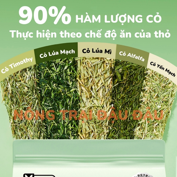 Cỏ Nén Cho Thỏ Lớn Tuổi Yee Giàu Chất Xơ Cân Bằng Dinh Dưỡng 2,2kg
