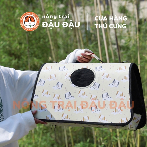 Túi Vận Chuyển Cho Thỏ, Bọ Ú, Chó, Mèo, Thú Cưng Rộng Rãi Thoáng Khí Tiện Lợi