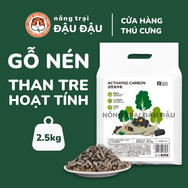 Gỗ Nén Lót Chuồng Cho Thỏ, Bọ Ú, Chinchilla Yee - Túi 2.5kg