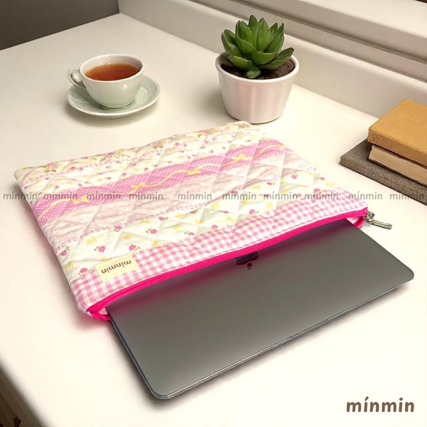 Túi Đựng Laptop Chần Bông Túi Đựng Máy Tính, Ipad Hoạ Tiết Dễ Thương