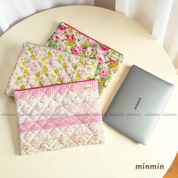 Túi Đựng Laptop Chần Bông Túi Đựng Máy Tính, Ipad Hoạ Tiết Dễ Thương