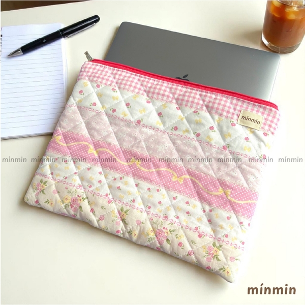 Túi Đựng Laptop Chần Bông Túi Đựng Máy Tính, Ipad Hoạ Tiết Dễ Thương