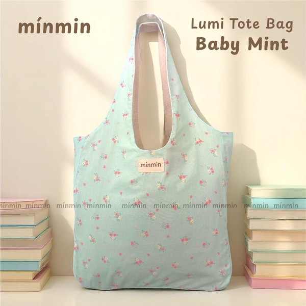 Túi Tote Vải 2 Lớp Quai Tròn Hoạ Tiết Dễ Thương Lumi Tote Bag