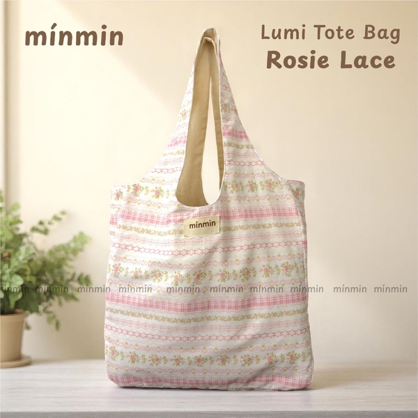 Túi Tote Vải 2 Lớp Quai Tròn Hoạ Tiết Dễ Thương Lumi Tote Bag