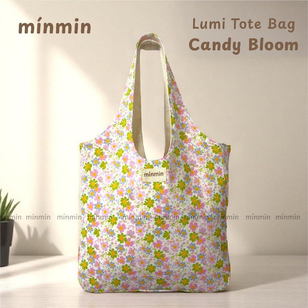 Túi Tote Vải 2 Lớp Quai Tròn Hoạ Tiết Dễ Thương Lumi Tote Bag