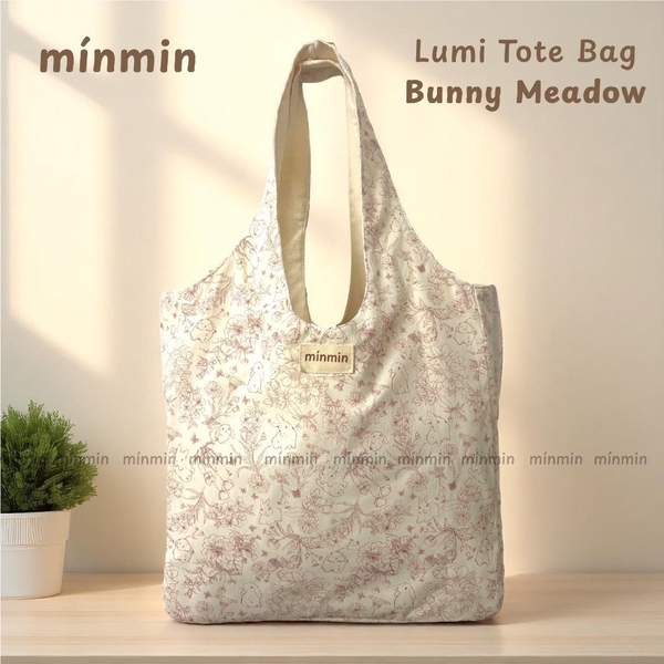 Túi Tote Vải 2 Lớp Quai Tròn Hoạ Tiết Dễ Thương Lumi Tote Bag