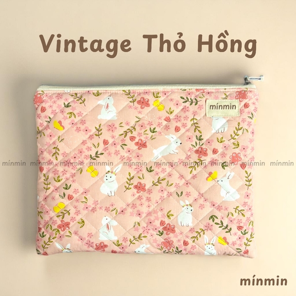 Túi Đựng Laptop Chần Bông Túi Đựng Máy Tính, Ipad Hoạ Tiết Dễ Thương
