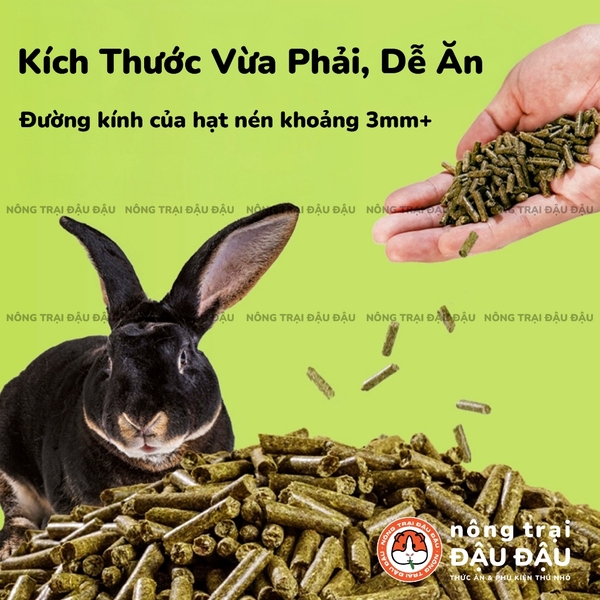 Cỏ Nén Cho Thỏ Niu Chong Giàu Chất Xơ Bổ Sung Việt Quất 800g