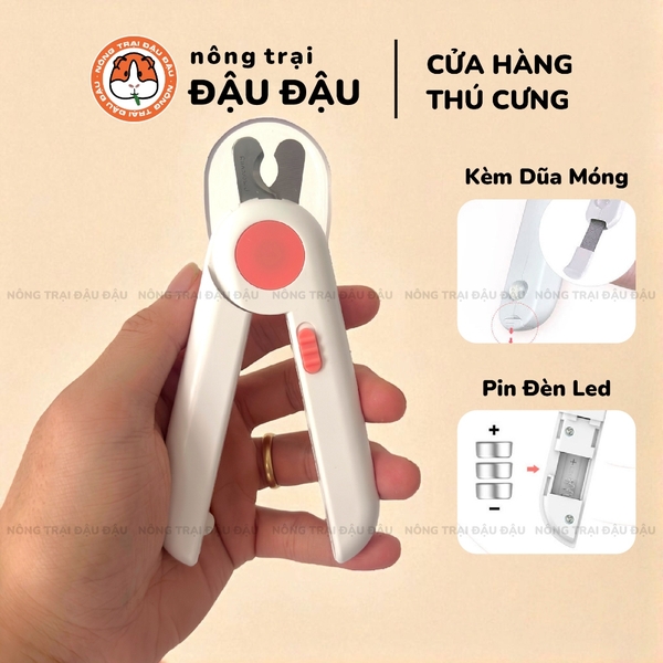 Kìm Cắt Móng Kéo Cắt Móng Cho Thỏ, Bọ Ú, Chó, Mèo Có Đèn Led