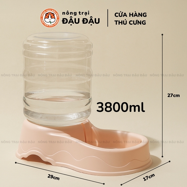 Bình Nước Tự Động Cho Thỏ, Bọ Ú, Chó, Mèo Tiện Lợi Dung Tích Lớn