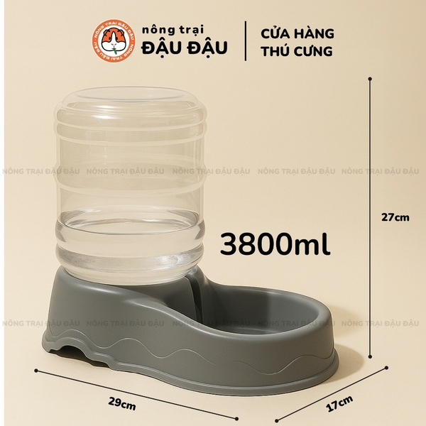Bình Nước Tự Động Cho Thỏ, Bọ Ú, Chó, Mèo Tiện Lợi Dung Tích Lớn