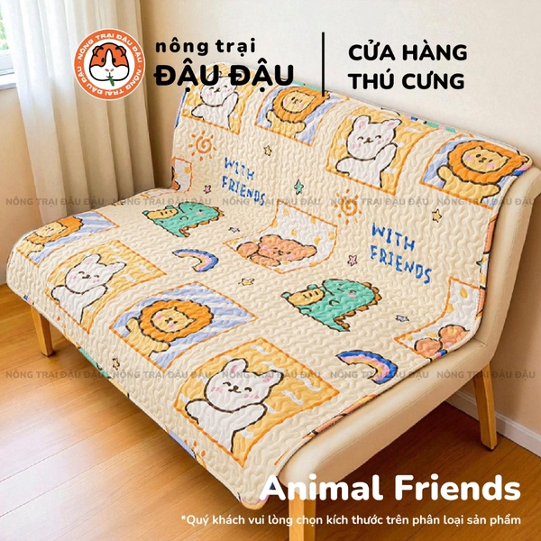 Thảm Lót Chống Trượt Cho Thỏ, Bọ Ú, Chó, Mèo, Thú Cưng Mềm Mại Thoải Mái