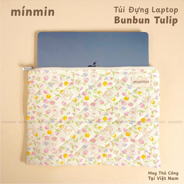 Túi Đựng Laptop Chần Bông Túi Đựng Máy Tính, Ipad Hoạ Tiết Dễ Thương