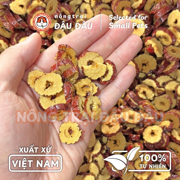 Táo Đỏ Sấy Khô Cho Thỏ, Bọ Ú, Hamster, Chinchilla Ăn Vặt Thơm Ngon 25g