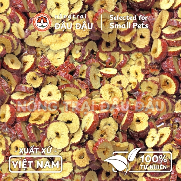 Táo Đỏ Sấy Khô Cho Thỏ, Bọ Ú, Hamster, Chinchilla Ăn Vặt Thơm Ngon 25g