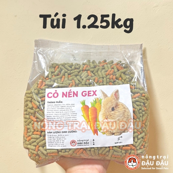 Cỏ Nén Gex Cho Thỏ Vị Cà Rốt Bắp Nhật Bản 2.5kg