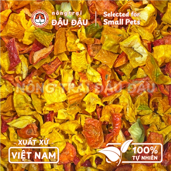 Ớt Chuông Sấy Thăng Hoa Cho Thỏ, Bọ Ú, Chinchilla, Hamster Ăn Vặt 20g