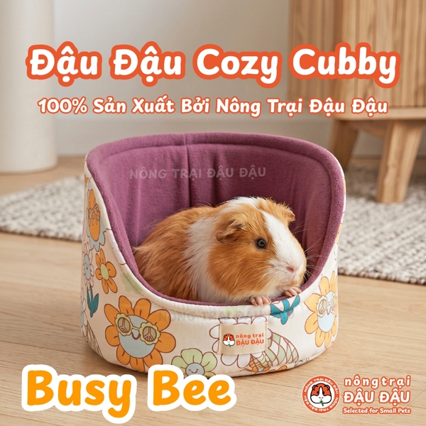 Nhà Ngủ Cho Bọ Ú, Chuột Lang, Thỏ Con, Mèo Con Ổ Đệm Nằm Cho Thú Nhỏ Cozy Cubby Nông Trại Đậu Đậu