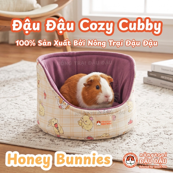 Nhà Ngủ Cho Bọ Ú, Chuột Lang, Thỏ Con, Mèo Con Ổ Đệm Nằm Cho Thú Nhỏ Cozy Cubby Nông Trại Đậu Đậu