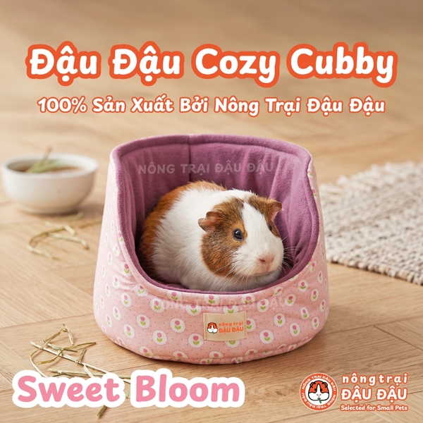Nhà Ngủ Cho Bọ Ú, Chuột Lang, Thỏ Con, Mèo Con Ổ Đệm Nằm Cho Thú Nhỏ Cozy Cubby Nông Trại Đậu Đậu