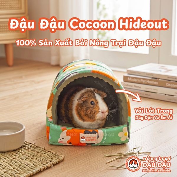 Nhà Ngủ Trú Ẩn Cho Chuột Lang, Bọ Ú, Hamster, Sóc Bay Đậu Đậu Cocoon Hideout