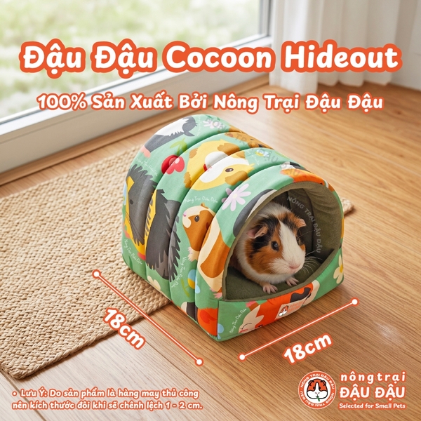 Nhà Ngủ Trú Ẩn Cho Chuột Lang, Bọ Ú, Hamster, Sóc Bay Đậu Đậu Cocoon Hideout