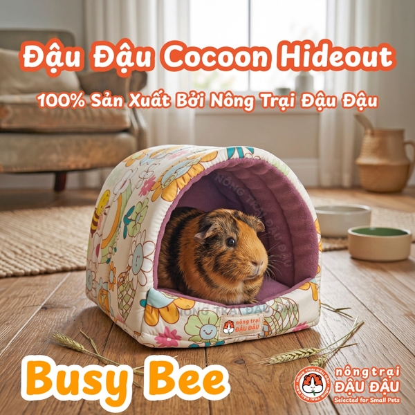 Nhà Ngủ Trú Ẩn Cho Chuột Lang, Bọ Ú, Hamster, Sóc Bay Đậu Đậu Cocoon Hideout