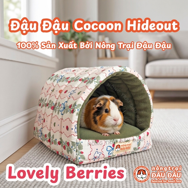 Nhà Ngủ Trú Ẩn Cho Chuột Lang, Bọ Ú, Hamster, Sóc Bay Đậu Đậu Cocoon Hideout