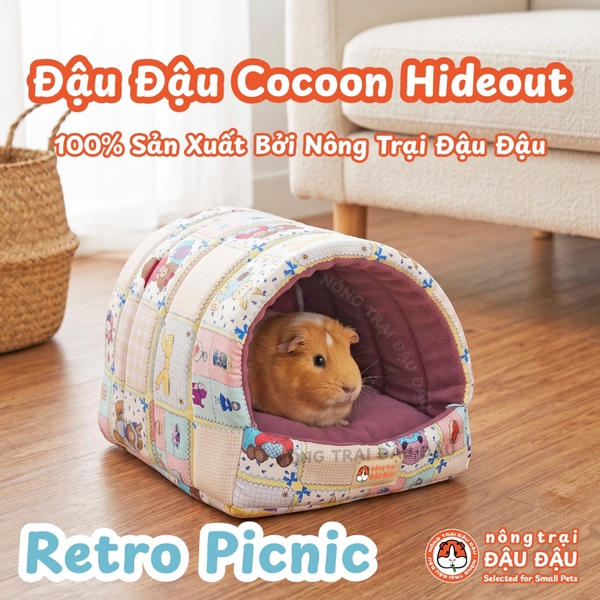 Nhà Ngủ Trú Ẩn Cho Chuột Lang, Bọ Ú, Hamster, Sóc Bay Đậu Đậu Cocoon Hideout