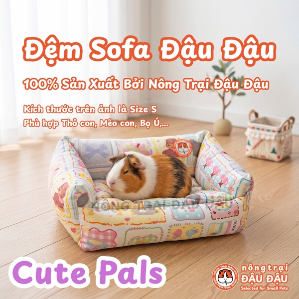 Đệm Sofa Cho Bọ Ú, Thỏ, Chó, Mèo, Thú Nhỏ Đệm Vải Thoáng Mát Phù Hợp 4 Mùa