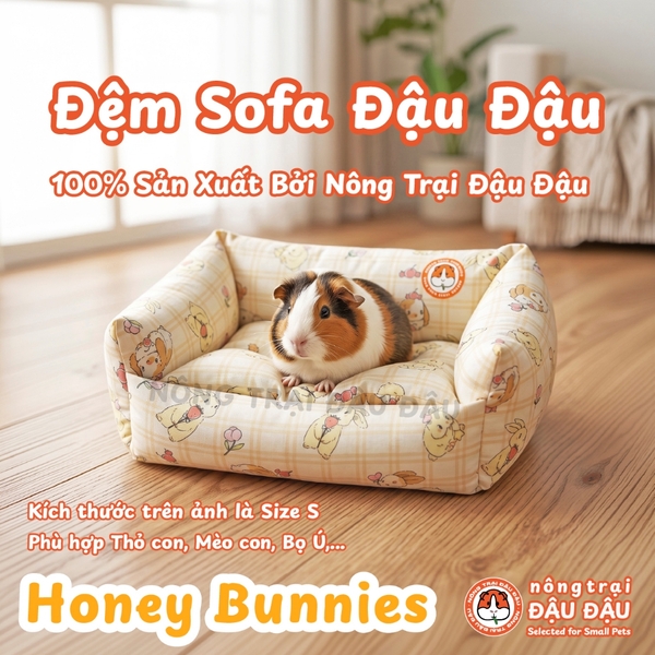 Đệm Sofa Cho Bọ Ú, Thỏ, Chó, Mèo, Thú Nhỏ Đệm Vải Thoáng Mát Phù Hợp 4 Mùa
