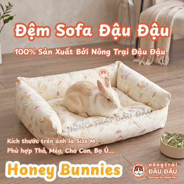 Đệm Sofa Cho Bọ Ú, Thỏ, Chó, Mèo, Thú Nhỏ Đệm Vải Thoáng Mát Phù Hợp 4 Mùa