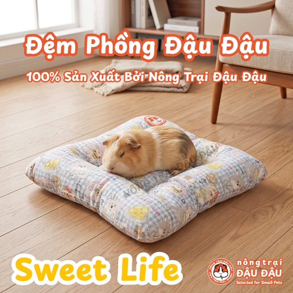 Đệm Cho Bọ Ú, Thỏ, Chinchilla, Thú Nhỏ Đệm Phồng Thoải Mái Thoáng Mát