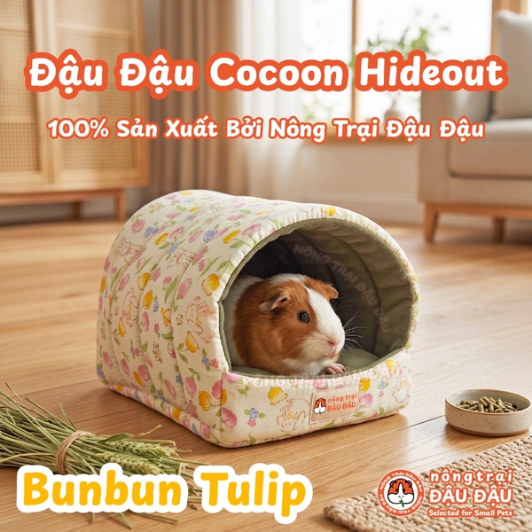 Nhà Ngủ Trú Ẩn Cho Chuột Lang, Bọ Ú, Hamster, Sóc Bay Đậu Đậu Cocoon Hideout