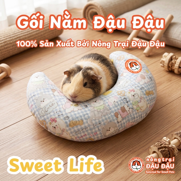 Gối Nằm Đậu Đậu Chuyên Dụng Cho Bọ Ú, Thỏ, Thú Nhỏ, Chó, Mèo