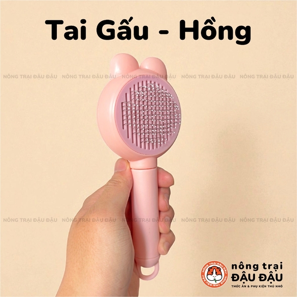 Lược Chải Lông Cho Thỏ, Bọ Ú, Chinchilla, Chó, Mèo Có Nút Bấm Đẩy Lông