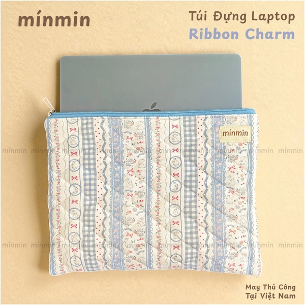 Túi Đựng Laptop Chần Bông Túi Đựng Máy Tính, Ipad Hoạ Tiết Dễ Thương
