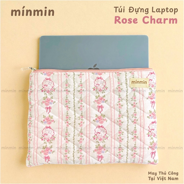 Túi Đựng Laptop Chần Bông Túi Đựng Máy Tính, Ipad Hoạ Tiết Dễ Thương