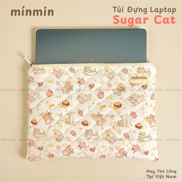 Túi Đựng Laptop Chần Bông Túi Đựng Máy Tính, Ipad Hoạ Tiết Dễ Thương