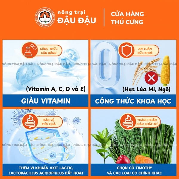Cỏ Nén Hạt Phồng Cho Bọ Ú Niu Chong Bổ Sung Bạc Hà Giàu Dinh Dưỡng 2kg