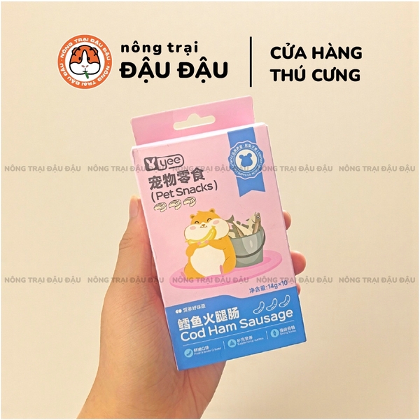 Xúc Xích Cho Hamster Xúc Xích Cá Tuyết Ức Gà Yee Giàu Dinh Dưỡng Hộp 140g
