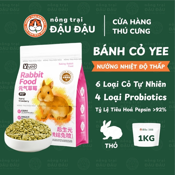 Bánh Cỏ Cho Thỏ Yee Cao Cấp Nướng Nhiệt Độ Thấp Tăng Cường Tiêu Hoá 1kg