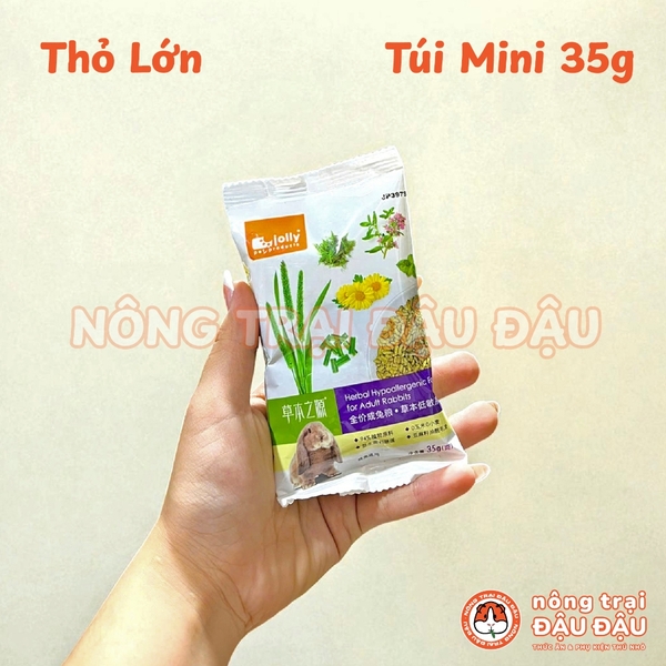 Cỏ Nén Thảo Mộc Cho Thỏ Jolly Với 94% Thành Phần Thực Vật Hỗ Trợ Tiêu Hoá 900g